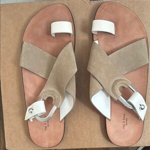 Rag & Bone Beige & White Sandals US Women’s Size 11 But Fits Like Sizes 9 to 10